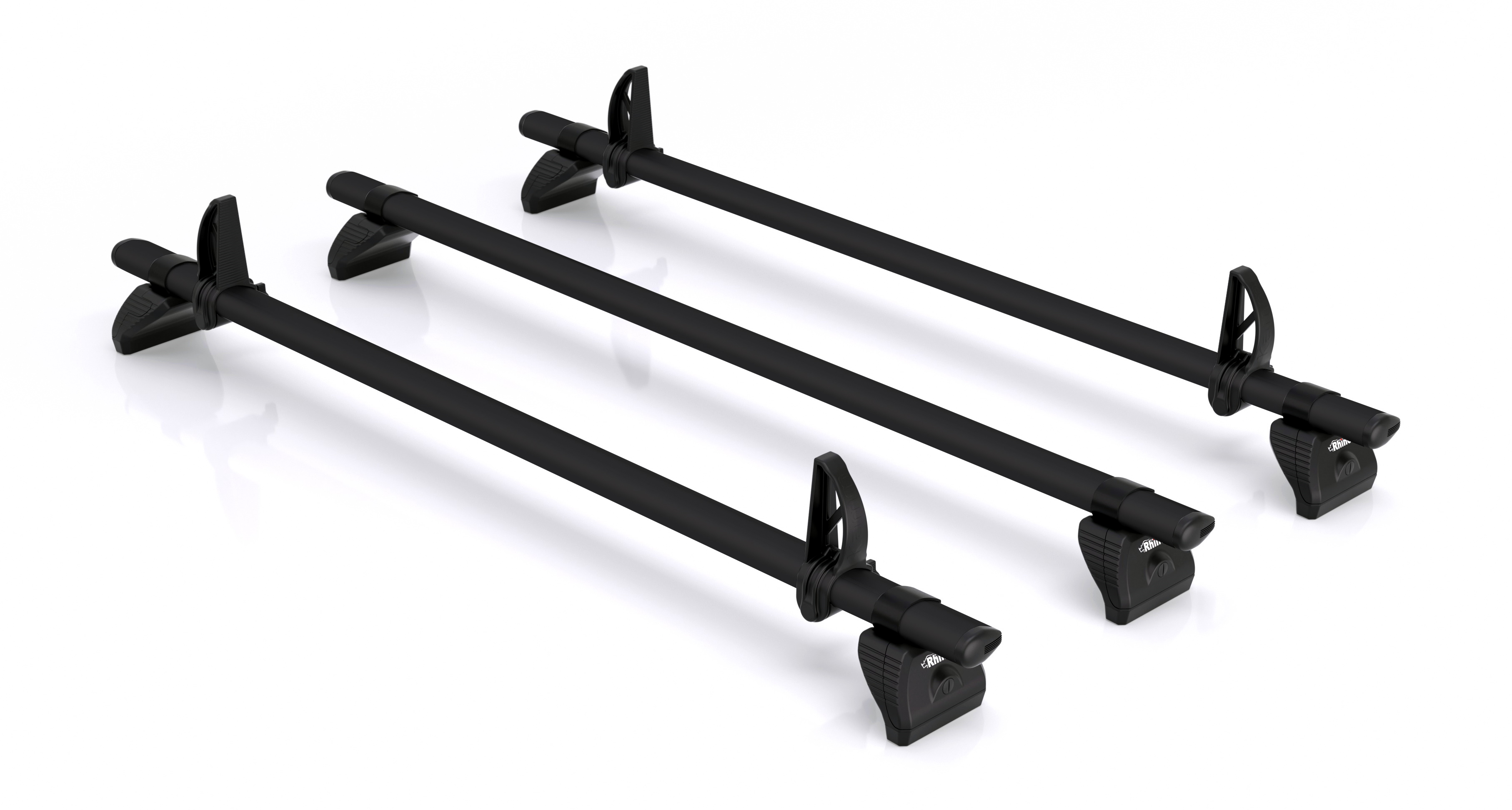 Rhino KammBar Black 3 Bar Van Roof Bar System - Ford Transit Custom 2013-2023 High Roof - TB3HBA