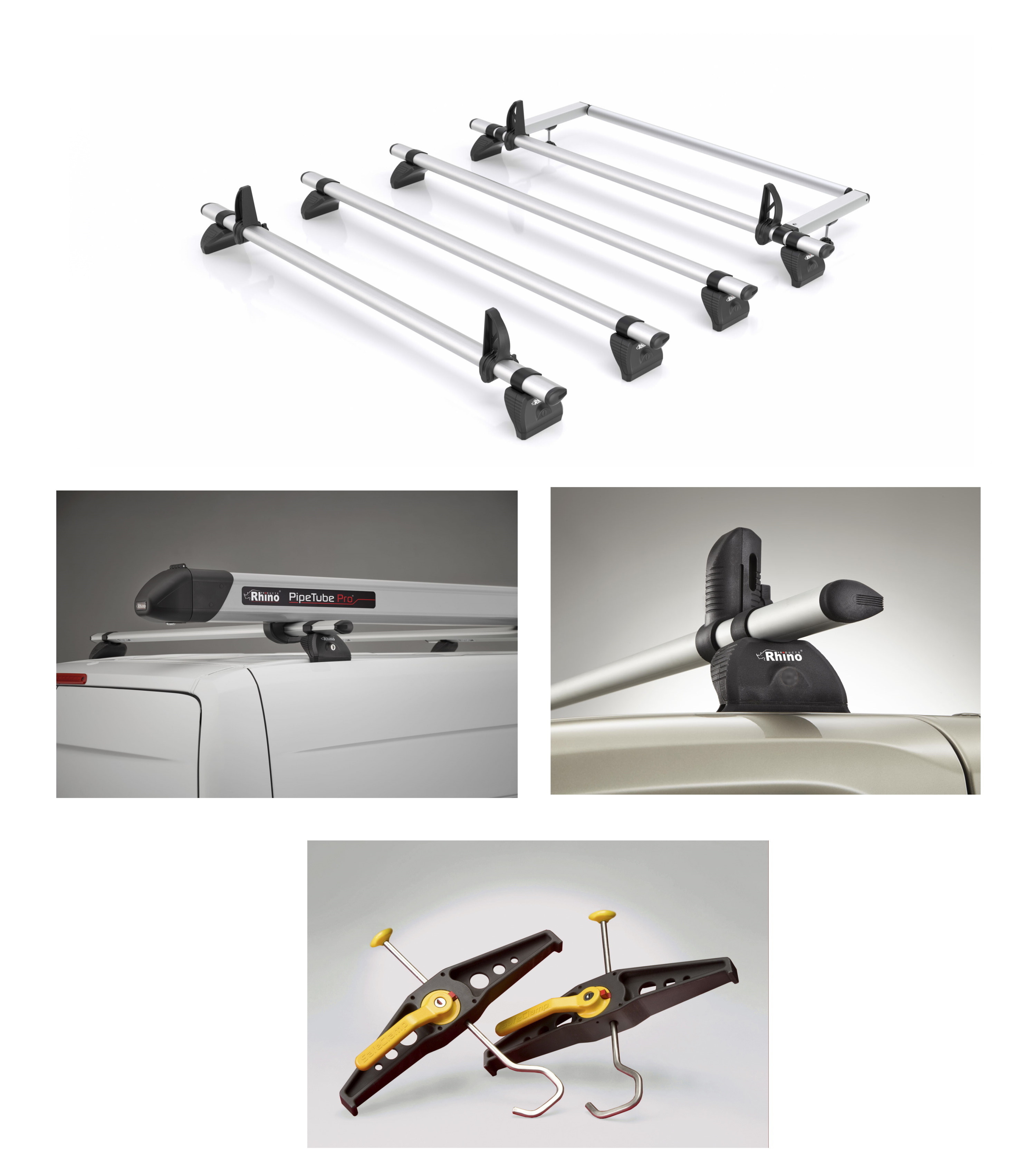Renault Trafic 2014 Onwards Swb L1 and Lwb L2 Rhino KammBar Pro 4 Bar System With Roller VA4PR + BR27